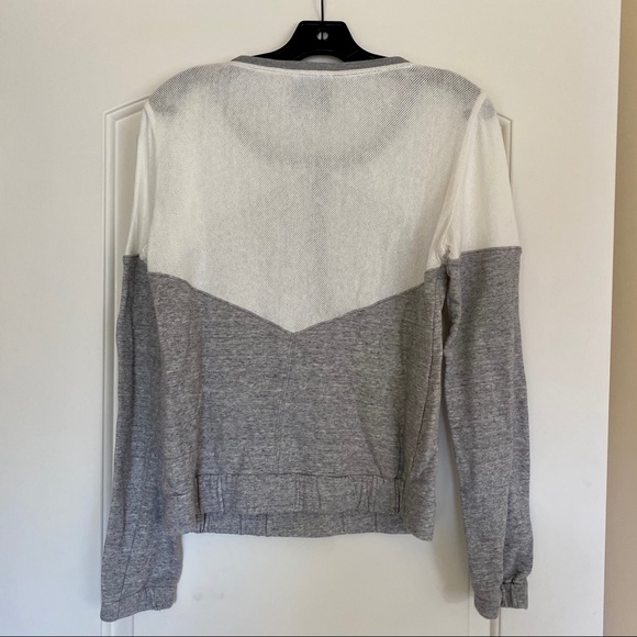 Addison Gray & White Colorblock Sweatshirt - Picture 4 of 4